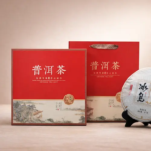 Pu-Erh Fladen Geschenkbox mit Tragetasche (357 g)