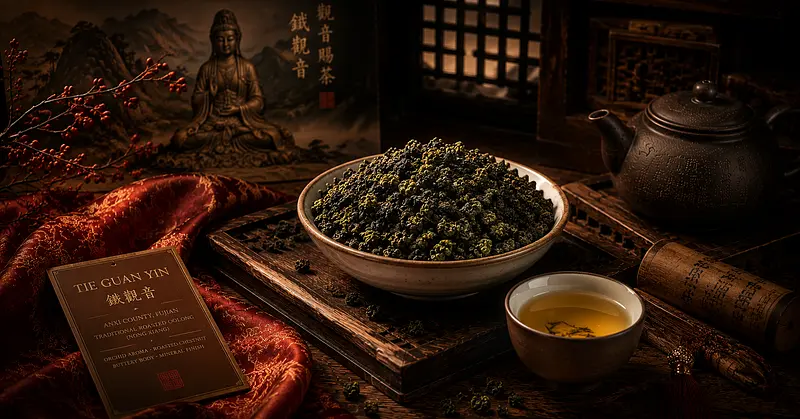Tie Guan Yin — Iron Goddess of Mercy from Anxi, Fujian — tightly rolled ...