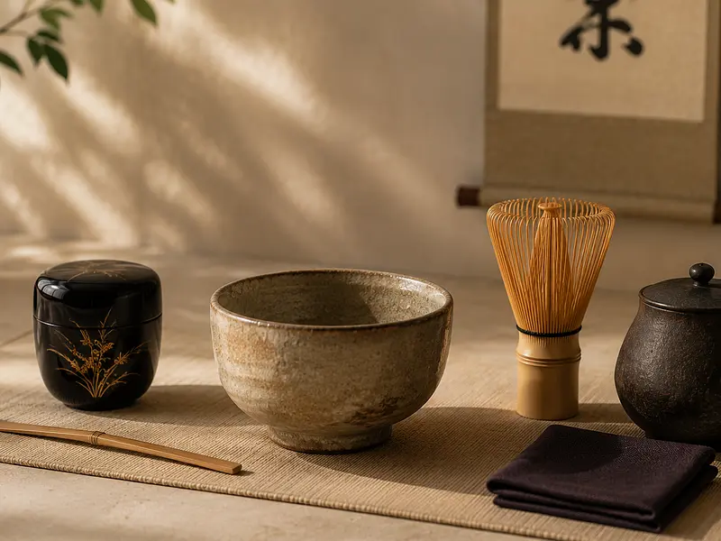 Japanese Tea Ceremony — Matcha ceremony sets — chawan, chasen, chashaku and natsu...
