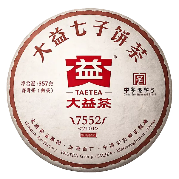 7552 Dayi 7552 — Шу пуер — 2021 — Menghai Tea Factory / TAETEA — detail view